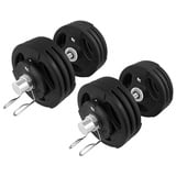 Oly. Gummi-Gripper Kurzhantel-Set 75Kg (2x37,5) Hantelscheiben