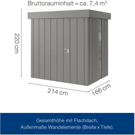 hörmann stauraumsysteme Juno 2,14 x 1,66 m Grau