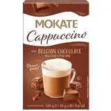 MOKATE - Cappuccino Belgische Schokolade - Cremiger Instant-Kaffee mit Milchschaum - Chocolate Coffee - Schokoladen-Kaffee Aromatisch Süß Kaffeepulver - Einfach mit Heißem Wasser Aufgießen - 160g