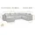 ax living Eckcouch Strukturstoff 3-Sitzer Beige