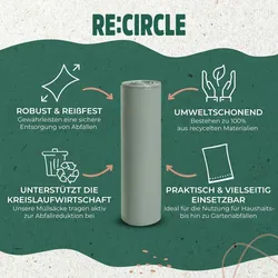 RE:CIRCLE Abfallsack 120 Liter (25 Beutel p. Rolle) Die umweltschonende Lösung für die Abfallentsorgung