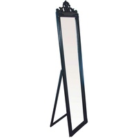 elbmöbel Standspiegel Standspiegel 180x45x5 barock, Spiegel: Standspiegel Barock 180x45x5 cm schwarz schwarz