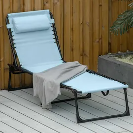 Outsunny Vallsero Gartensonnenliege,, Metall, cm, Gartenmöbel, Gartenliegen