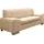 DOMO collection "Alisson kubische Formensprache mit abgerundeten Elementen, komfortabel", beige (creme), B:164cm H:75cm T:83cm, Microfaser aus 100% Polyester;Softlux, das pflegeleichte Kunstleder aus 80% PVC, 18% Polyester und 2% Polyurethan;Strukturstoff