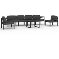 vidaXL Garten-Lounge-Set 7-tlg. Aluminium anthrazit