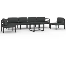 vidaXL Garten-Lounge-Set 7-tlg. Aluminium anthrazit