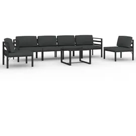 vidaXL Garten-Lounge-Set 7-tlg. Aluminium anthrazit