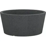 Scheurich C-Cone 40, Pflanzschale/Blumentopf/Pflanzkübel, rund, Farbe: Stony Black, hergestellt mit recyceltem Kunststoff, 10 Jahre Garantie, für den Außenbereich