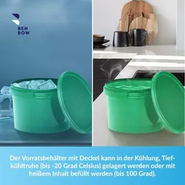 Benbow Eimer mit Deckel grün 30 x 20 x 10 cm 0,5 l