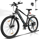 HITWAY E Bike Damen Herren E-Mountainbike 26 Zoll Pedelec Cityräder Elektrofahrrad,250W Motor,Li-Batterie ebike,7 Gängen,bis
