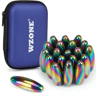 Wzone Starke Magnete, Ovale Spielzeug Magnete, Fingerspitzen Spielzeug, ADHS-Spielzeug, Dekompressionsmagnete Geeignet für Bildung, Unterhaltung (45x15mm-20PCs-Colorful)