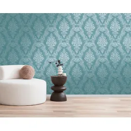 A.S. Création Pure Elegance Ornament-Tapete 0,64 m x 10 m Vliestapete 1 St blau/türkis
