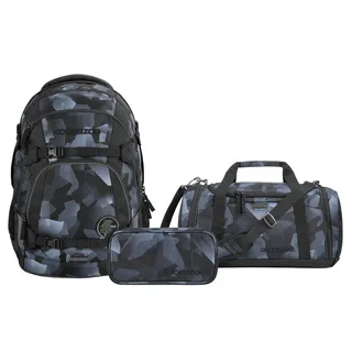3-tlg. grey rocks