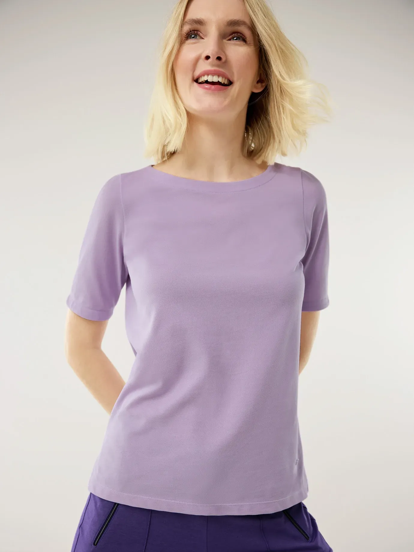 Walbusch Damen Bügelfrei Shirt Lila