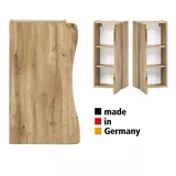 Lomadox - Badezimmer Hängeschrank 30 Cm Kahla-03 Mit Baumkantenoptik In Wotan Eiche Nb., B/h/t: Ca. 37,5/64/20 Cm