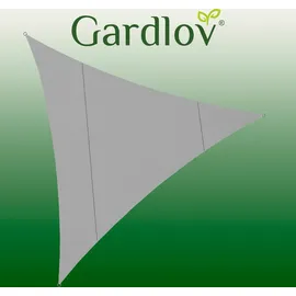 gardlov Sonnensegel Dreieckig 4x4x4 m für zuverlässigen Sonnenschutz Wasserdicht inkl. Befestigung Garten Strand Camping 23142, Farbe:Grau - Grau