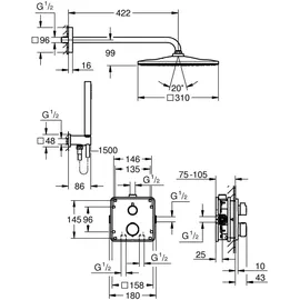 Grohe Precision Unterputz Duschsystem Chrom 34881000