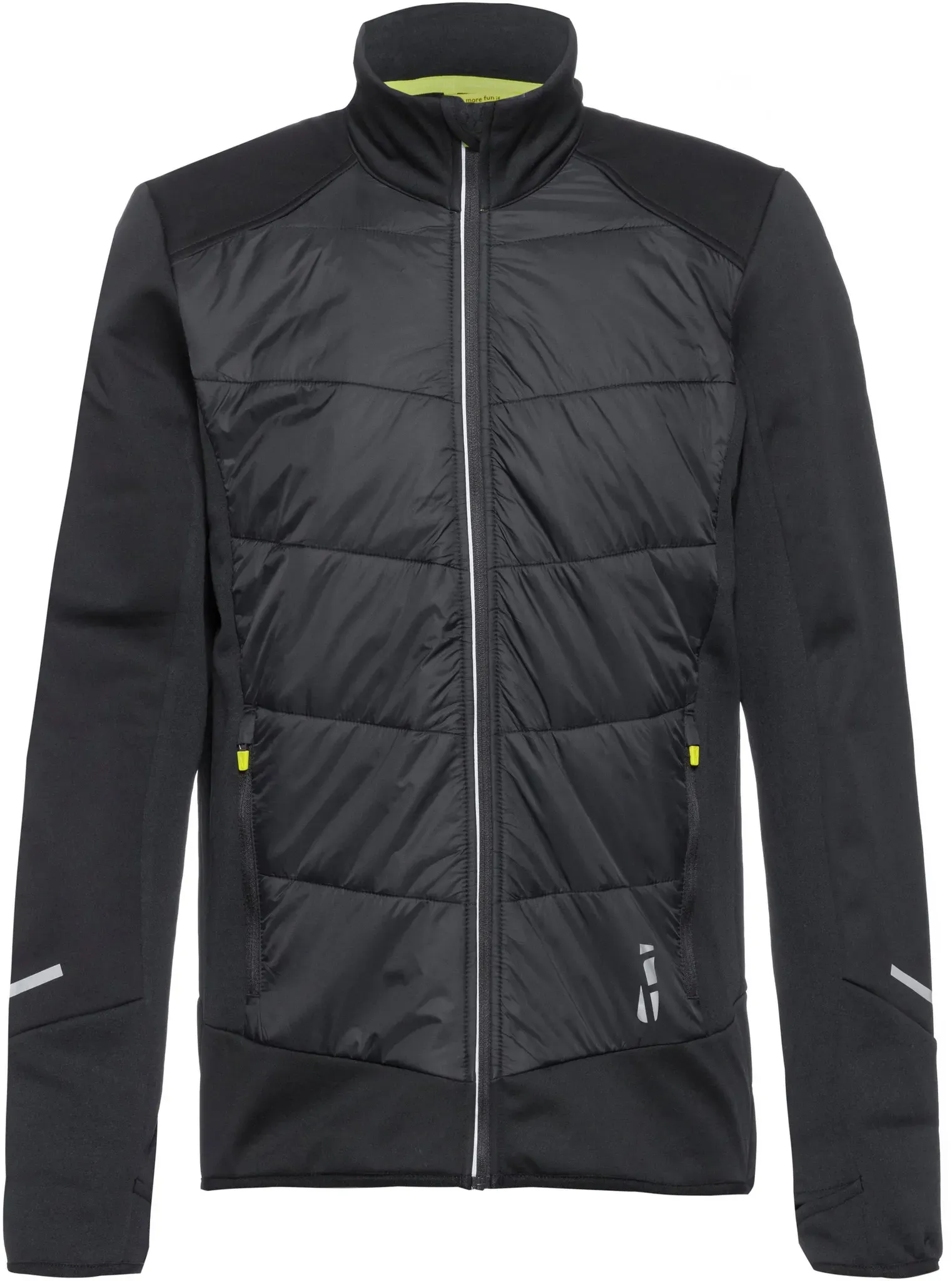 unifit Laufjacke Herren in caviar, Größe L - schwarz