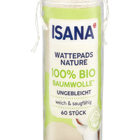 ISANA Wattepads nature 100% Bio Baumwolle - 60.0 Stück