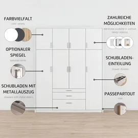 Rauch Drehtürenschrank HILDESHEIM 275 x 231 x 58 cm Weiß