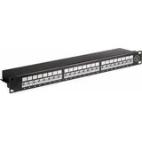 goobay CAT 6A Patch Panel 19 Zoll 24 Port Schwarz