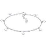 Elli Fußschmuck Damen Fußkettchen Stern Anhänger im Astro Look in 925 Silber