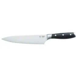 METRO Professional Kochmesser, 200 mm, genietet mit Kropf, geschmiedet, ergonomischer schwarzer Griff