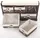 Mendler Kommode und Sitzbank mit 5 Schubladen 45 x 77 x 36 cm Braun