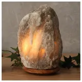 Himalaya Salt Dreams Salzkristall-Tischlampe Rock Grau 1 St.