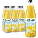 hohes C leichte Orange (6 x 1l), 60% Saft, Orangensaft, Vitamin C, ohne Zuckerzusatz laut Gesetz, vegan