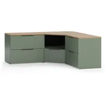 Vicco Wohnwand Wido, Grün, 3 Teile, Vicco