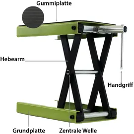 Trutzholm Hubtisch Stahl 95-370 mm grün höhenverstellbar