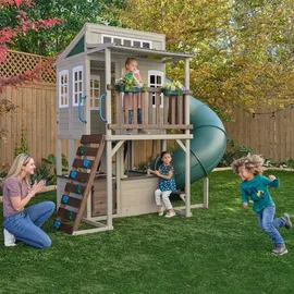KidKraft Spielturm Cozy Escape mit Rutsche Grau