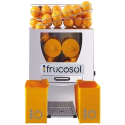 Frucosol elektr. Orangenpresse F50 für 20-25 Orangen/Min. mit 7 Früchte-Zulauf Saftpresse Entsafter Edelstahl Powerfresh
