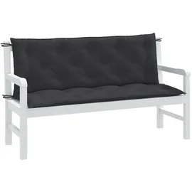 vidaXL Gartenbank-Auflagen 150 x 50 x 7 cm melange anthrazit 2 St.