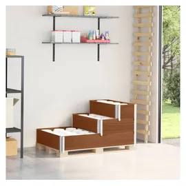 vidaXL Palettenaufsatz 120 x 80 x 60,5 cm Braun