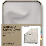 schlafgut Knitted Jersey uni, aus Bio-Baumwolle mit Elasthan, Reißverschluss«, (1 St.), bügelfrei, Mix & Match Bettwäsche: passender Kissenbezug erhältlich