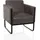 HJH Office Loungesessel Aruba Retro Kunstleder 1-Sitzer 0 x 0 x 0 cm Grau