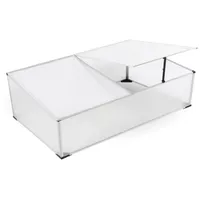Spetebo Frühbeet Kasten Dach geteilt - 120x80 cm - Gewächshaus Beet Abdeckung