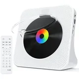 Tragbarer CD Player Bluetooth mit Fernbedienung - Homlab Desktop Stylish CD Spieler mit HiFi Lautsprechern für Kinder FM-Radio A-B-Wiederholung Unterstützt Kopfhörerbuchse USB/AUX/Type-C für Zuhause