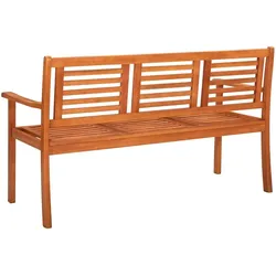 vidaXL Gartenbank 3-Sitzer 150 cm Massivholz Eukalyptus