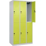 C+P Classic Plus Garderobenschrank 90 x 50 x 185 cm grün