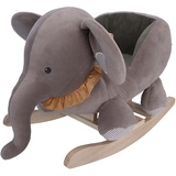 Sterntaler Baby Unisex Schaukeltier Baby Schaukeltier Plüsch Elefant Eddy - Schaukeltier Baby, Babyschaukeltier, Schaukelpferd - grau