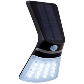 Eglo Lamozzo 1, LED Außen Wandlampe 2 flammige Außenleuchte mit Bewegungsmelder, Solar-Wandleuchte aus Kunststoff in Schwarz, Transparent, Weiß Für die Nutzung im Außenbereich geeignet Nicht austauschbare(s) Leuchtmittel