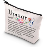 PLITI Arzt Geschenk für Frauen Arzt Definition Make-up Tasche Arzt Dankeschön Geschenk Doktor Abschluss Geschenk Arzt Ruhestand Geschenk, Doktor Substantiv U, modisch