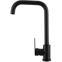 Faizee Möbel STEEL Große Küchenarmatur Wasserhahn stehend Küche Spüle Armatur 360° Drehbar (Schwarz)