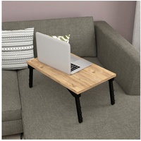 en.casa Laptoptisch, Vadsø Betttisch 23,5x60x35,5cm Eiche beige