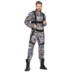 Leg Avenue Kostüm Fallschirmjäger, Die perfekte Verkleidung für militärische Party-Missionen braun L