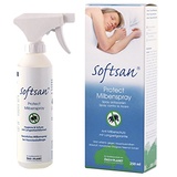 Softsan Protect Milbenspray 250 ml, Milbenschutz, Langzeitschutz für Matratzen, Polster, Textilien. Mittel gegen Hausstaubmilben und Milbenkot