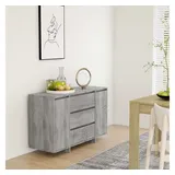 vidaXL Sideboard mit 3 Schubladen Grau Sonoma 120x41x75 cm